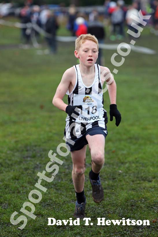 Ryan Gray winner of the under-13s boys,  2012 McCain Liverpool Cross Challenge.
